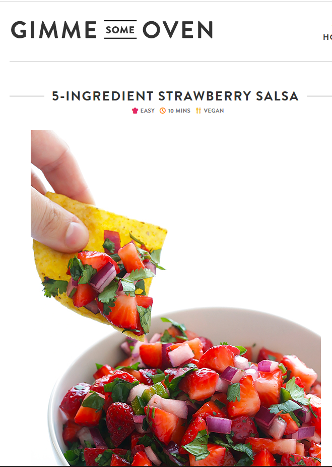 gimme some oven strawberry salsa