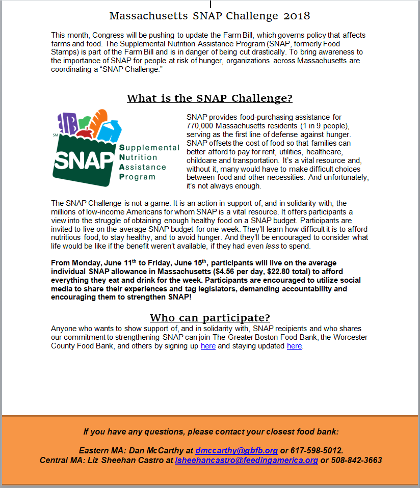 SNAP Challenge one pager